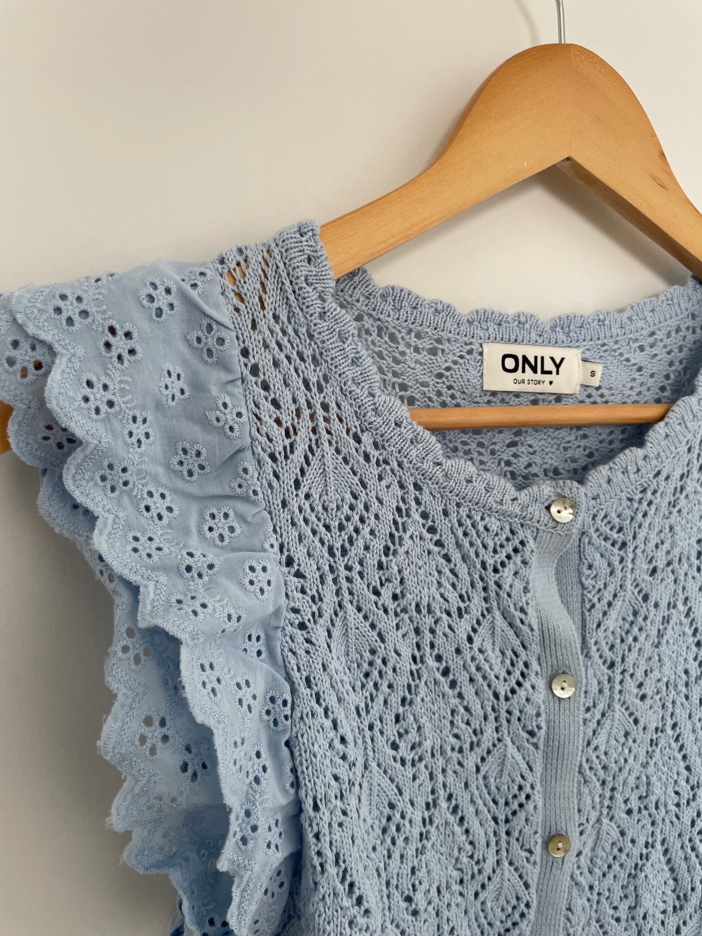 ONLY | Blue Cotton Cardigan | Size Small