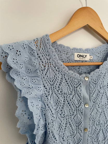 ONLY | Blue Cotton Cardigan | Size Small