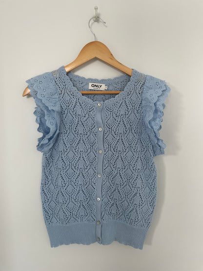 ONLY | Blue Cotton Cardigan | Size Small