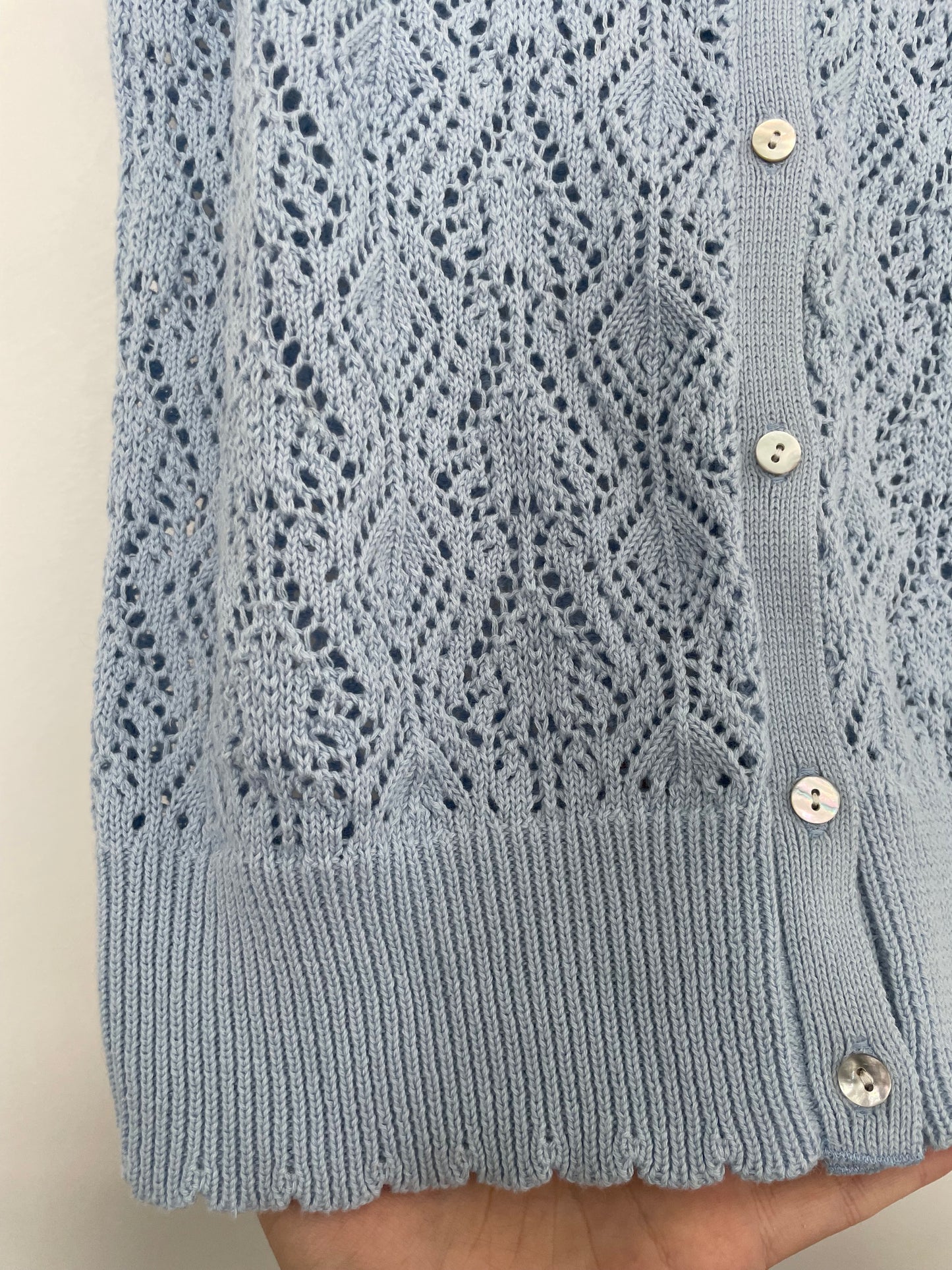 ONLY | Blue Cotton Cardigan | Size Small