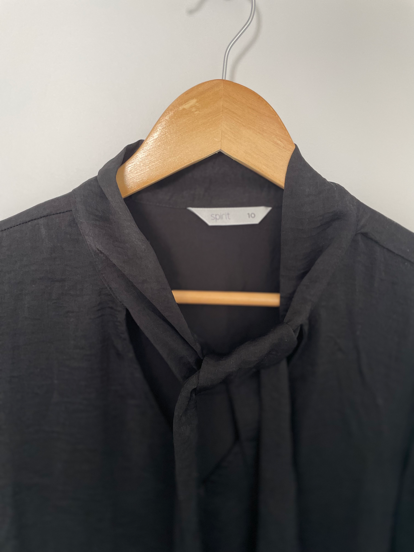 SPIRIT | Black Sheer Blouse | Size 10