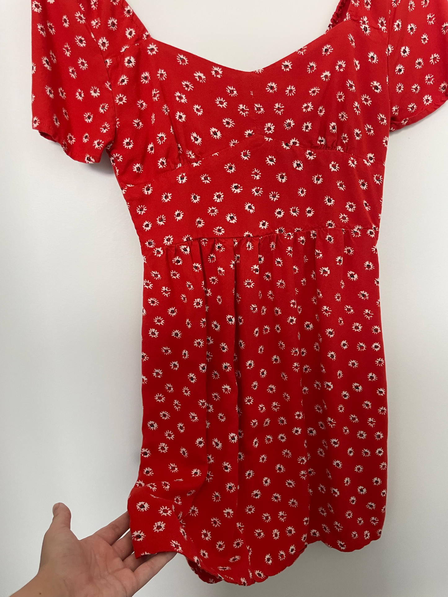 RVCA | Red Floral Print Mini Dress | Size