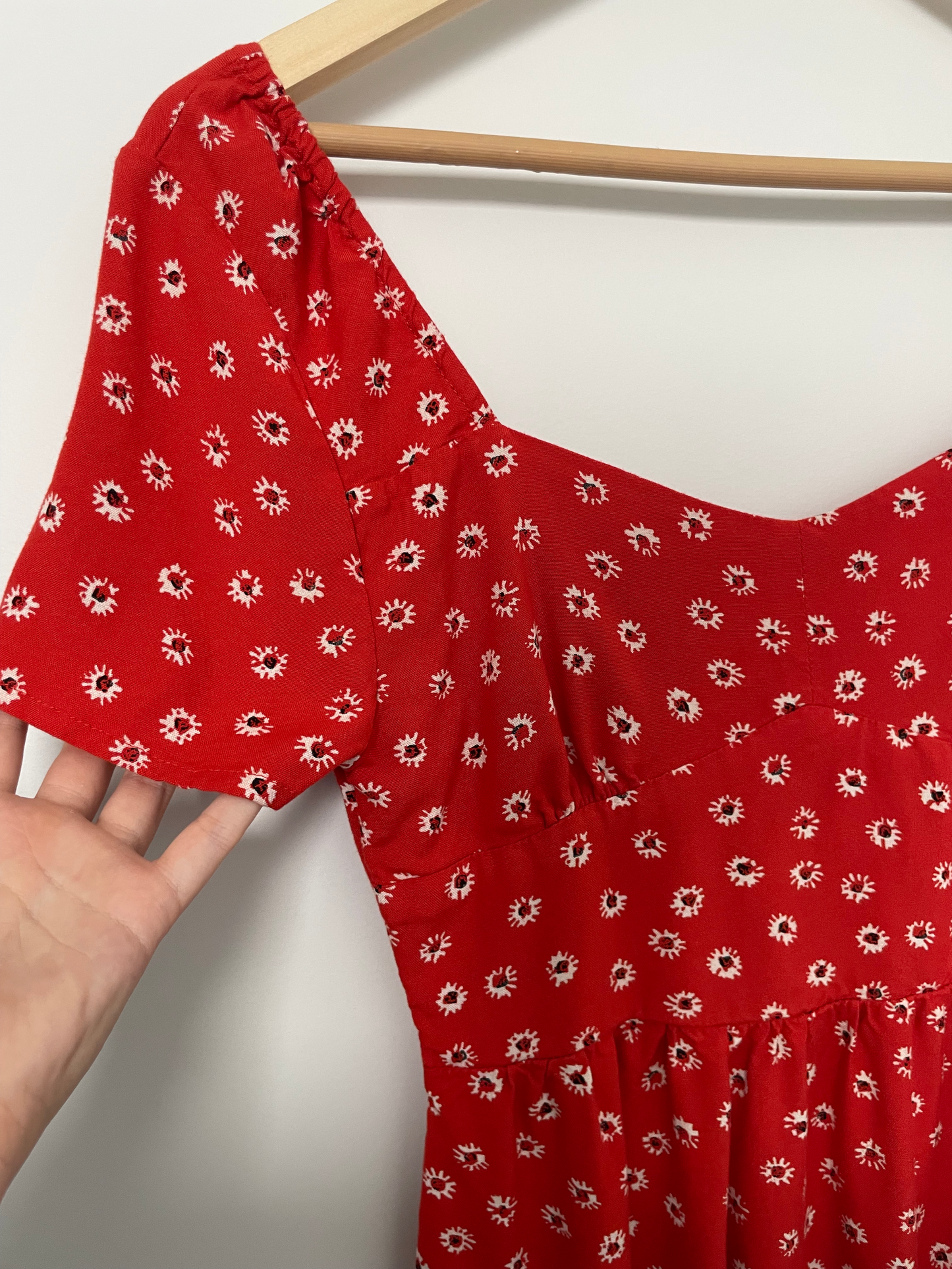 RVCA | Red Floral Print Mini Dress | Size