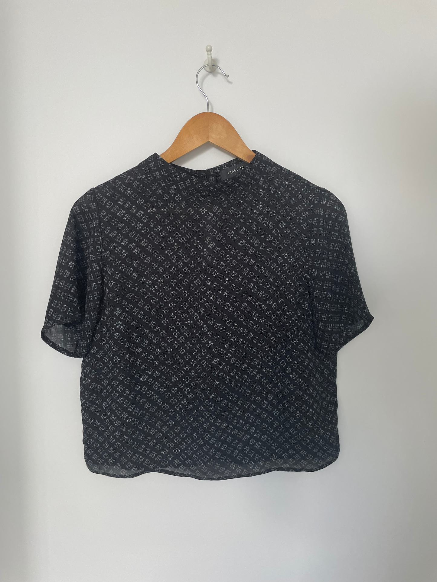 GLASSONS | Sheer Cropped Blouse | Size 10