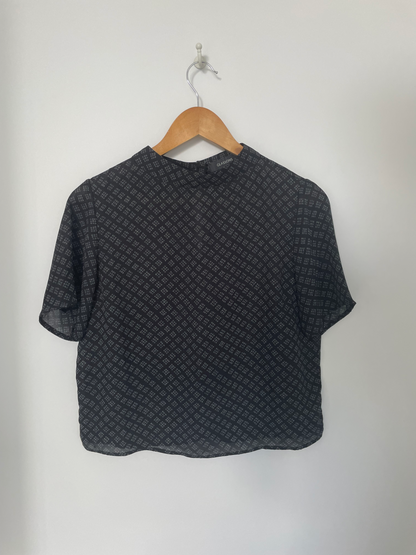 GLASSONS | Sheer Cropped Blouse | Size 10