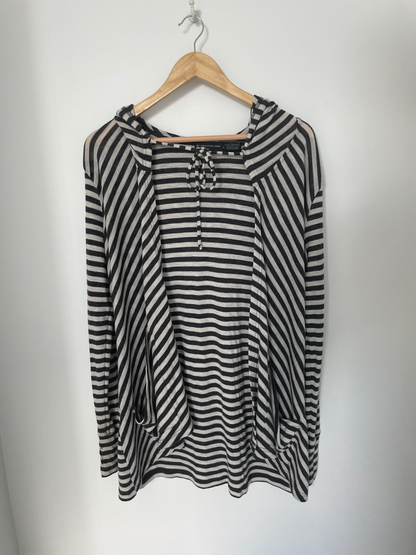 ATMOSPHERE STUDIO | Striped Merino Cardigan | Size Medium