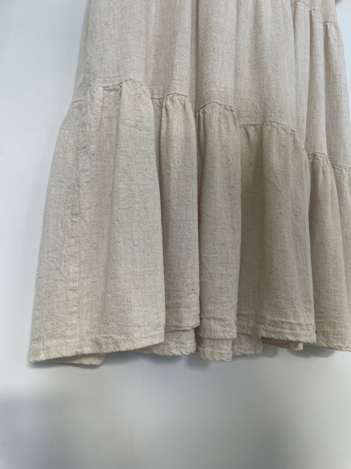 SILVER WISHES | Cream Linen Dress | Size 10