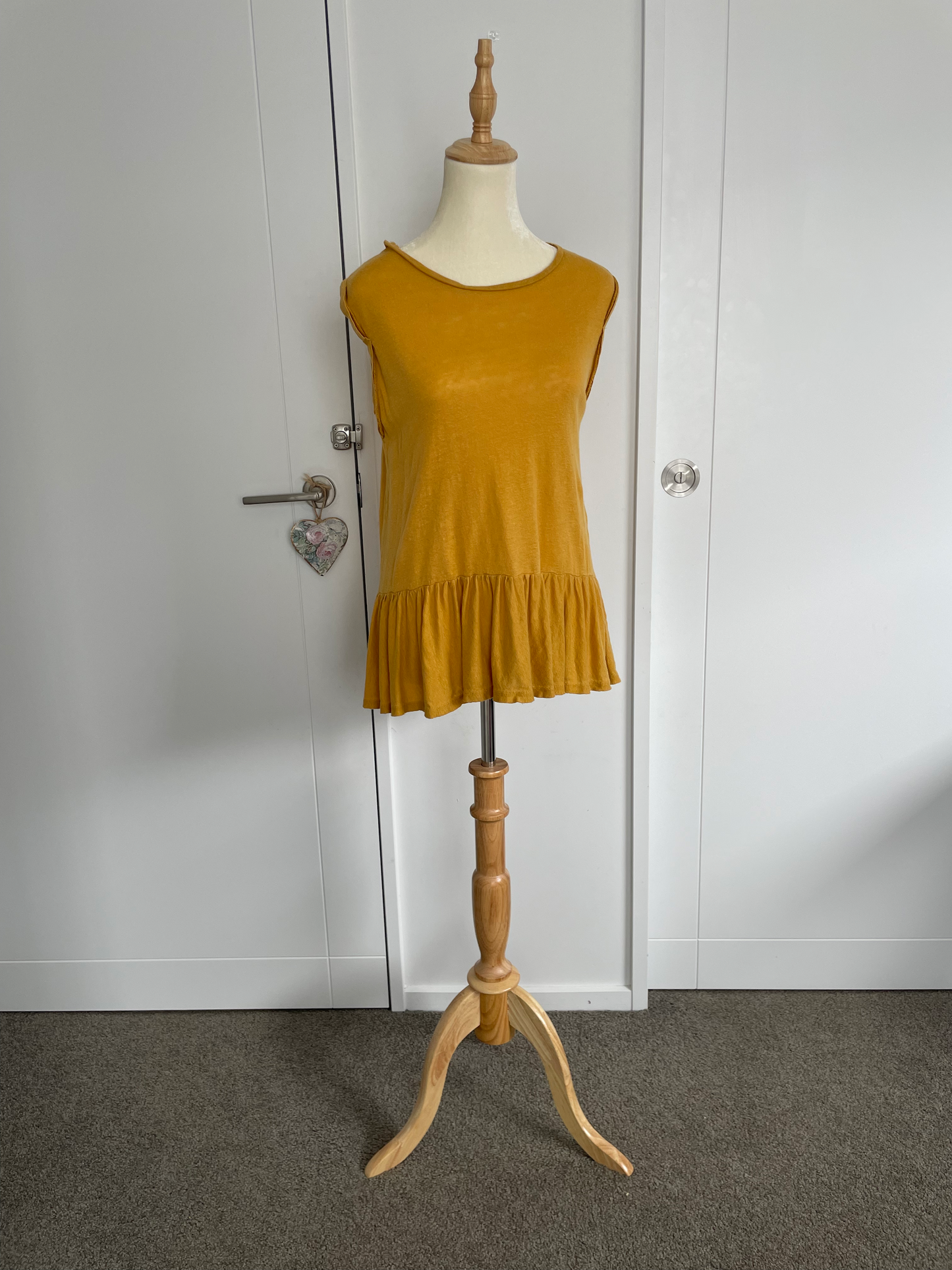 SEED HERITAGE | Mustard Linen Blouse | Size Small