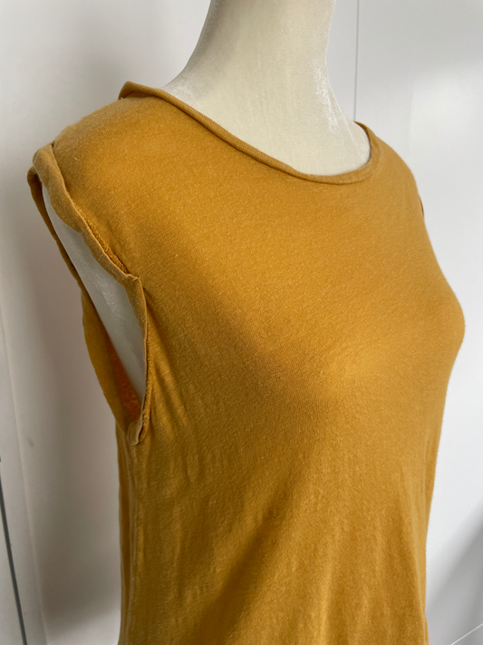SEED HERITAGE | Mustard Linen Blouse | Size Small